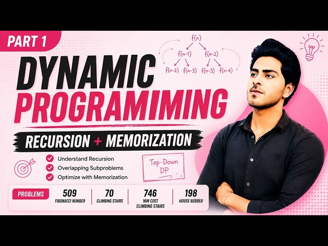 Dynamic Programming (Recursion + Memorization) 1D DP || Explained in Detail 👍🏻 || DP Part 1