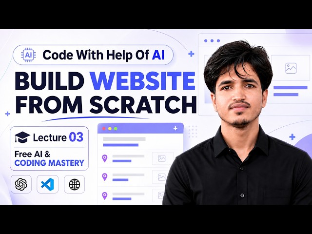 Build Website From Scratch with AI 🔥 | AI & Coding Mastery | Lecture 03 | Free AI Coding Course