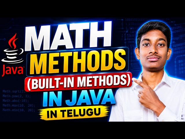 Math Methods in Java in Telugu | Built-in Methods in Java | Math Class in Java | Java Tutorial