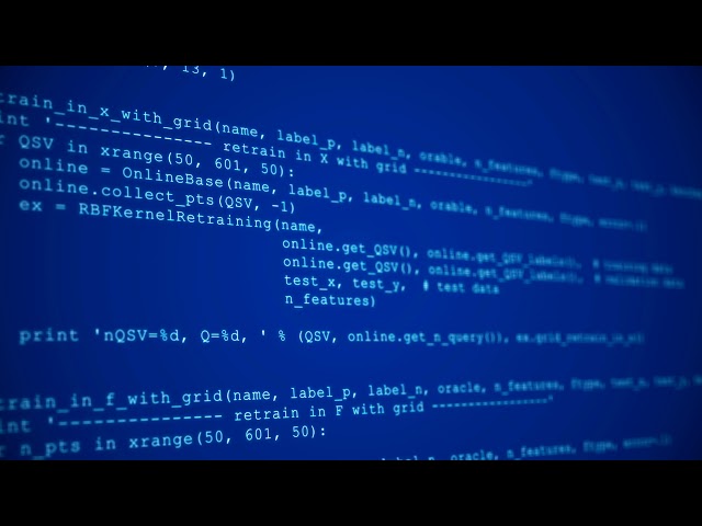 ideoblocks 3d hacking code data flow stream on blue computer screen with encrypted fast typing