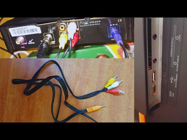 Connect GOtv decoder to weird TV without RCA AV ports