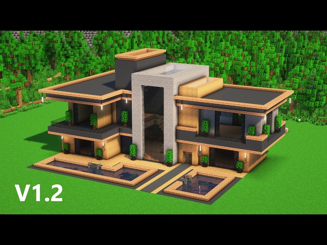 V1.2 Large Modern House / Minecraft Tutorial