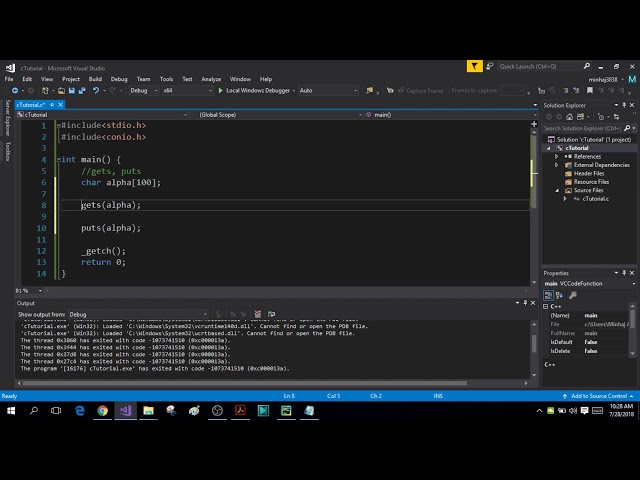 C Programming! (42) The gets() and puts() Functions