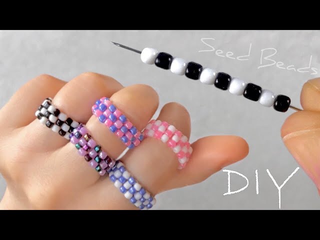 Simple Beaded Rings Tutorial: How to Make Easy Beaded Rings