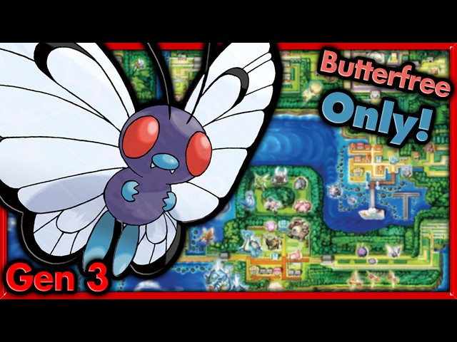 Can I Beat Pokemon Fire Red with ONLY Butterfree  🔴 Pokemon Challenges