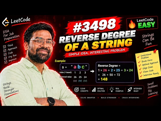 3498. Reverse Degree of a String  sep 20| LeetCode | Java Solution | Easy DSA | Coding Interview