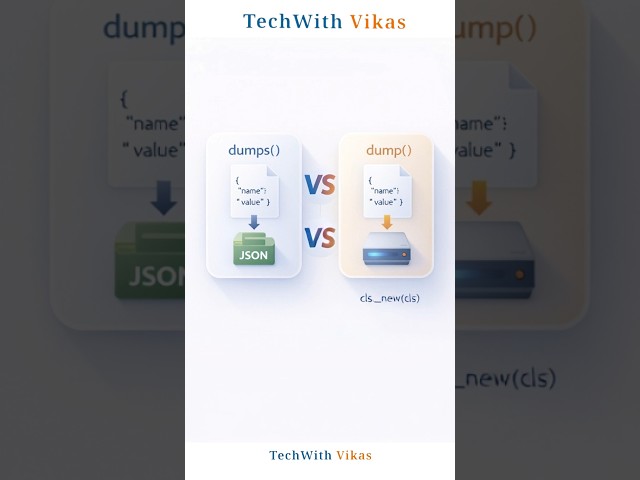 Python JSON: dumps() vs dump()  | #shorts #python #programming