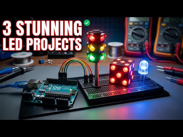 DIY 3 AMAZING ARDUINO PROJECTS CIRCUITS WITH LEDS || ARDUINO PROJECTS FOR BEGINNERS