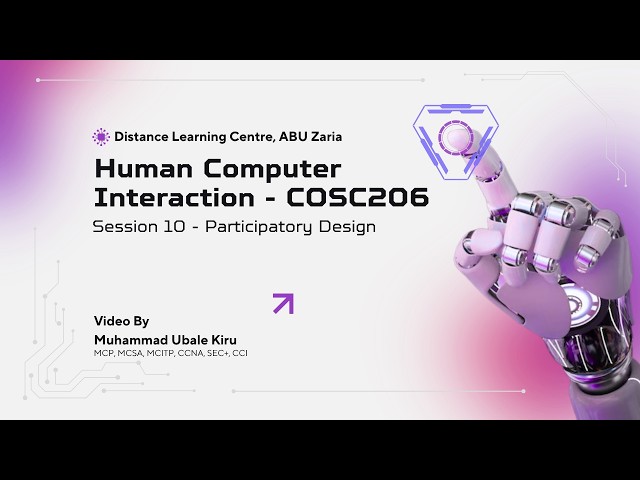 Human Computer Interaction HCI - Tutorial Session 10