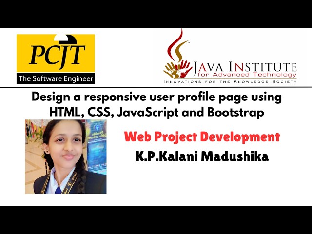 Design a responsive user profile page using HTML, CSS, JavaScript and Bootstrap