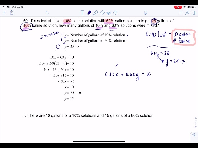 Math 31 HW Section 7.1 #69
