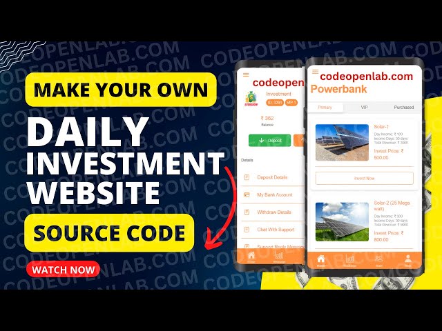 Make your own POWERBANK MLM Daily Investment Website || Full Setup with Latest premium Source Code