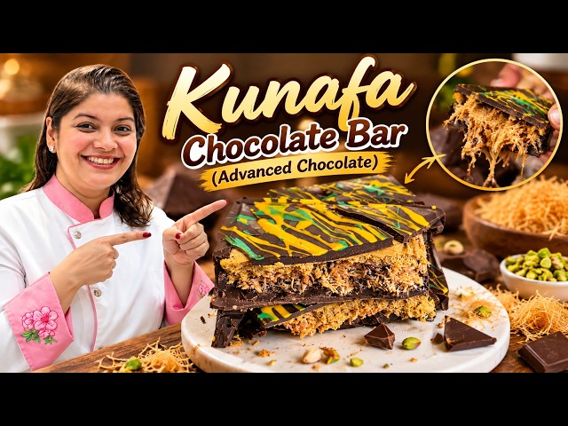 How to Make Dubai-Style Kunafa Chocolate Bar | Chocolate Business Recipe