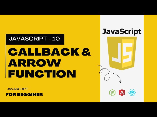 10: JavaScript Arrow Function Tutorial in Hindi | Callback Function in JavaScript | #JavaScript