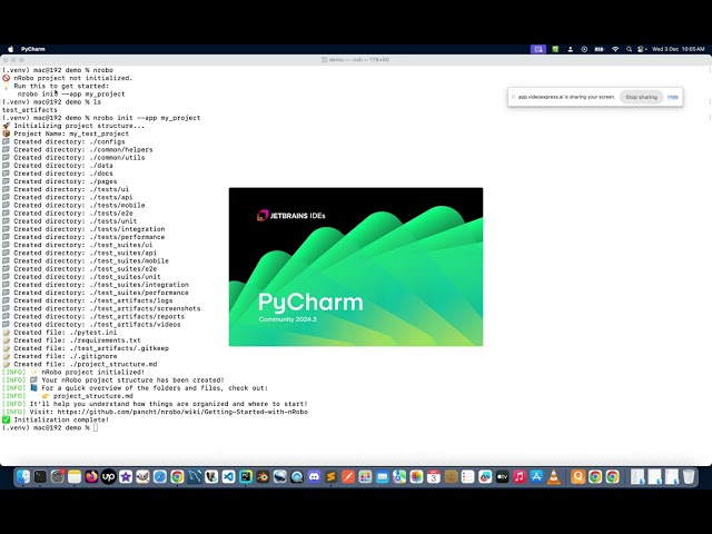 nrobo CLI Demo — Install, Init, Run Tests & View Reports (HTML + Allure)