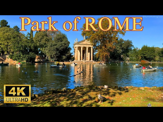 Rome's Green Heart: A Complete Villa Borghese Exploration - Rome Walking Tour 4k