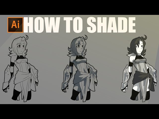 How to Shade Anime Characters - tutorial - Adobe Illustrator - STEP BY STEP