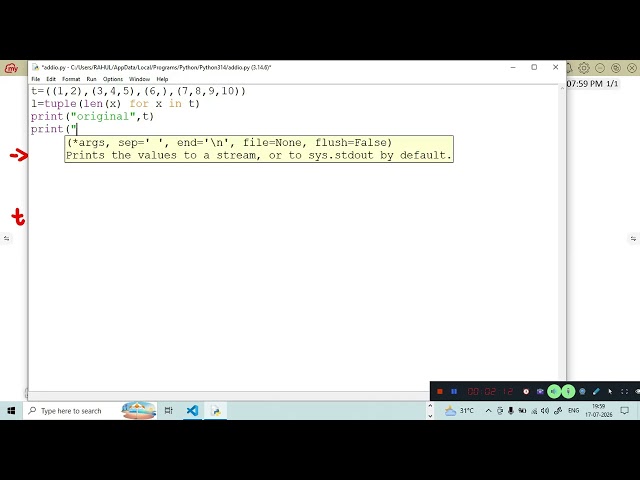 Python O Level Practical Question