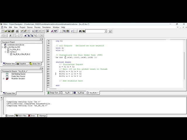 Ttest bench for fulladder L3