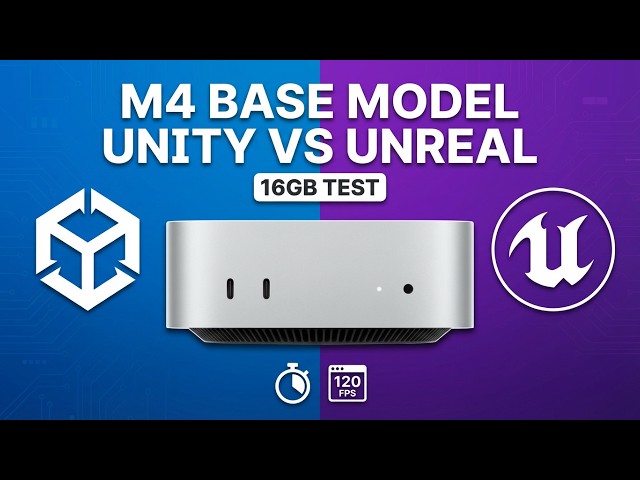Mac mini M4 Game Dev Benchmark Unity HDRP FPS vs Unreal Engine