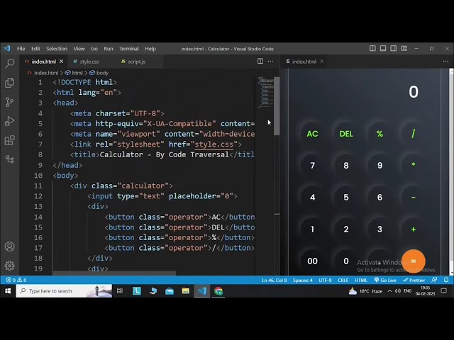 Calculator Html css CodeWithBhola