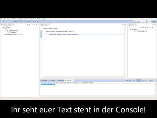Java Programmieren lernen DE #1 : Hallo Welt !