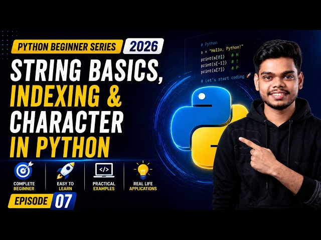 Python String Explained (Basics, Indexing & Length) | Python Beginner Series in Tamil 2026