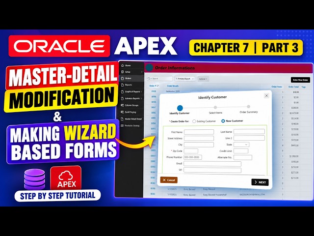 Oracle APEX Chapter 7 Part 3 | Master-Detail Modification & Making Wizard Based Forms