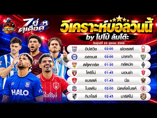 Today's Football Analysis, Today's Best Bets, Football Analysis Oct 23, '26 by Popo Lom Toh