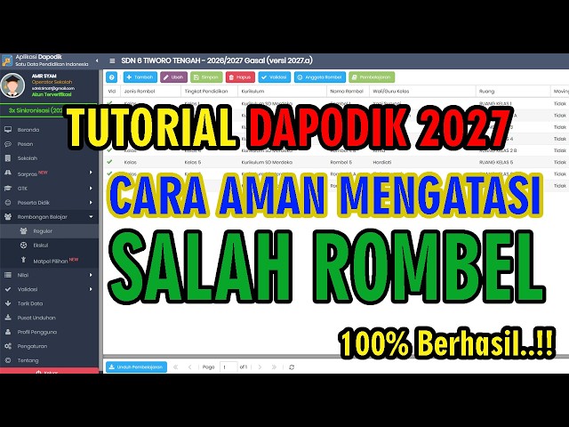 Cara Aman Mengatasi SALAH ROMBEL di Aplikasi Dapodik 2027