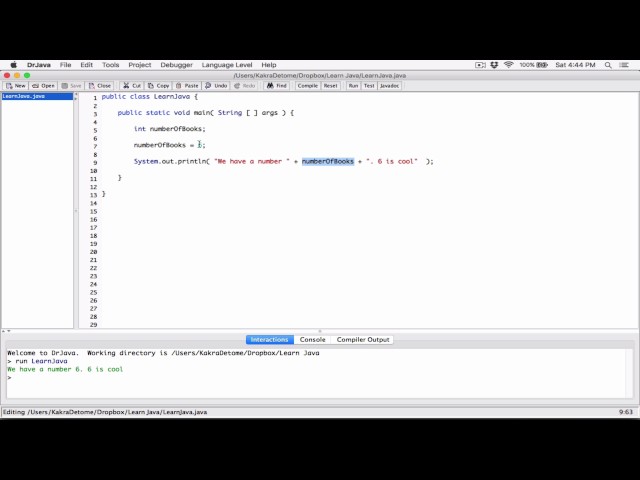 16. Concatenating strings and numbers - Learn Java