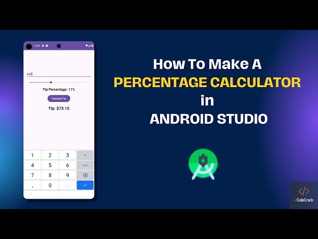 How to make a Percentage Calculator in Android Studio . And publish on Play store