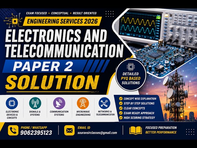 UPSC ESE 2026 Electronics & Telecommunication Paper II Solutions | Complete Mains PYQ Analysis