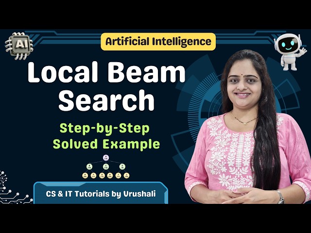 AI 15 : Local Beam Search | Solved Example Step-by-Step 🔥