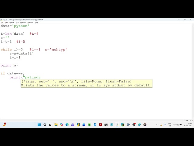 Palindrome String in Python | Interview Question Explained in Hindi