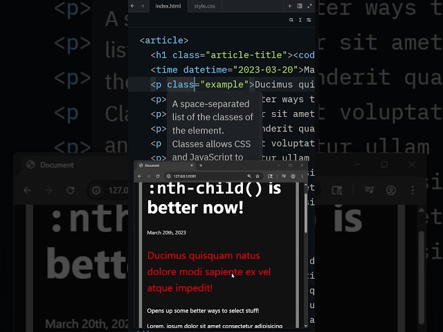 nth-child was upgraded