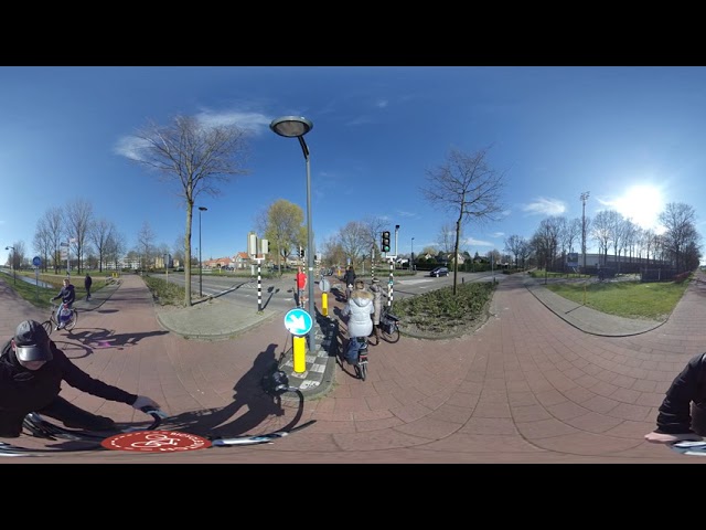Bicycle ride in Waalwijk in 360 degrees