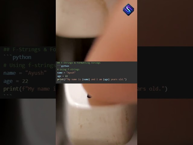 F- Strings in Python | Python shorts | #coding #shorts #python