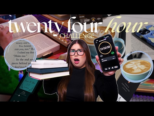reading for 24 HOURS challenge 🕰️✨🤎 (can i catch up to my goodreads reading challenge?!)