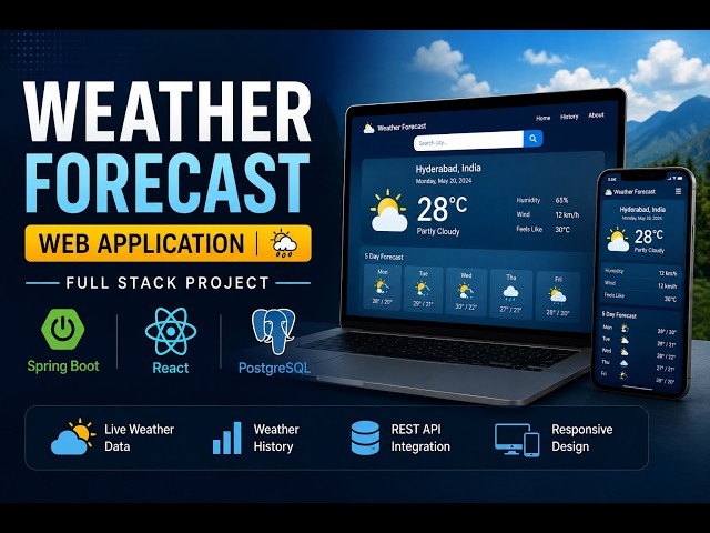 Weather Forecast Web Application | Spring Boot + React + PostgreSQL