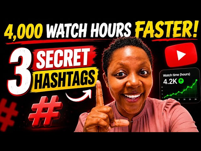 How to Get 4,000 Watch Hours on YouTube Fast (3 Secret Hashtags) It Works!
