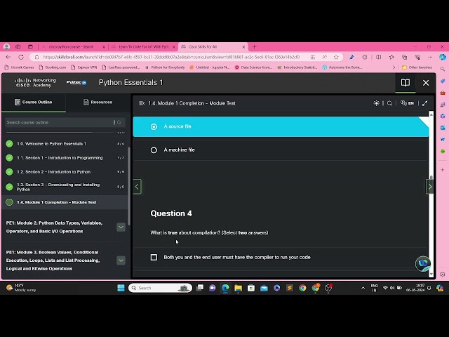 Cisco Python Course(module 1): 1.4. Module 1 Completion – Module Test