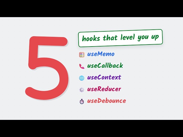 5 React Hooks That Level You Up (in 4 Minutes)