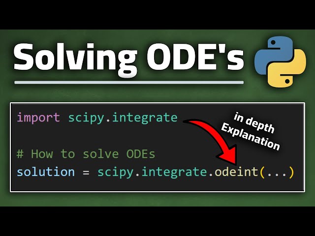 Solving Differential Equations using scipy.odeint in Python!