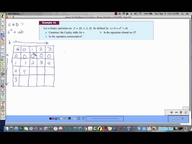 Binary Operations - Cayley Tables P1