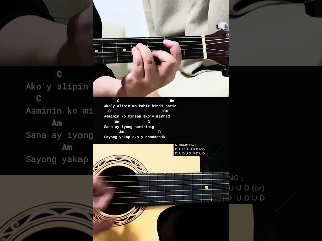 Alipin - Khel Pangilinan | Easy Guitar Tutorial For Beginners #guitarlesson #shorts