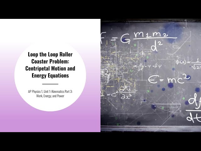 AP Physics 1, Unit 2-Loop the Loop Roller Coaster: Centripetal Motion with Energy Equations