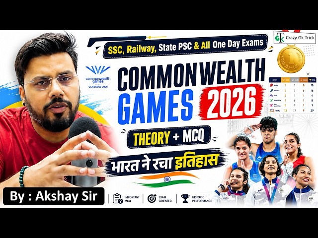 Commonwealth Game 2026 | IMP MCQ on CWG 2026 | Current Affairs | Sports | By Akshay Shrivastava
