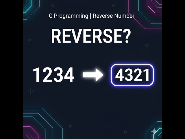Reverse a Number in C | Fastest 1-Line Trick Ever!