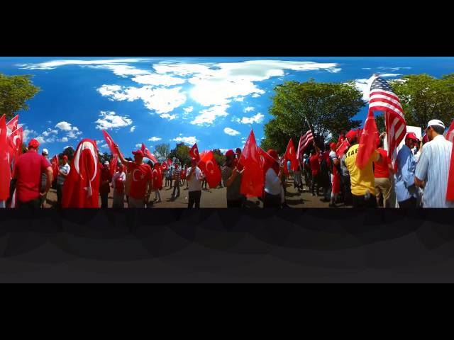 360 Degree View of a Turkish Political Rally